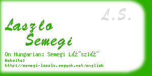 laszlo semegi business card